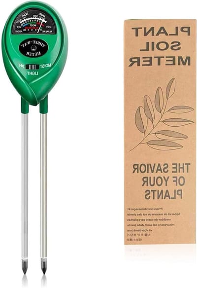 Grondtester voor Tuin, 3-in-1 Bodem pH Meter, Vochtigheid en Lichtmeting, Ideaal voor Planten, Tuin en Boerderij, Geen Batterij Nodig