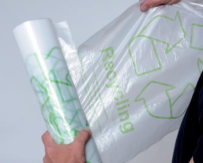 Robuuste Vuilniszakken 60 Liter - Sterk & Herbruikbaar - Doorzichtig met Print - 50 Stuks