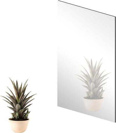 Flexibele Wandspiegel zonder Glas - Zelfklevend, Hoogwaardige Reflectie, 40x30cm voor Badkamer en Thuis, 3mm Dikte