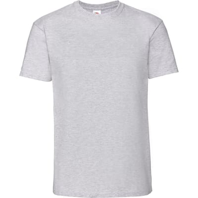 Fruit of the Loom Heren Iconic 195 Premium Ringspun Katoen T-Shirt (Heide Grijs)