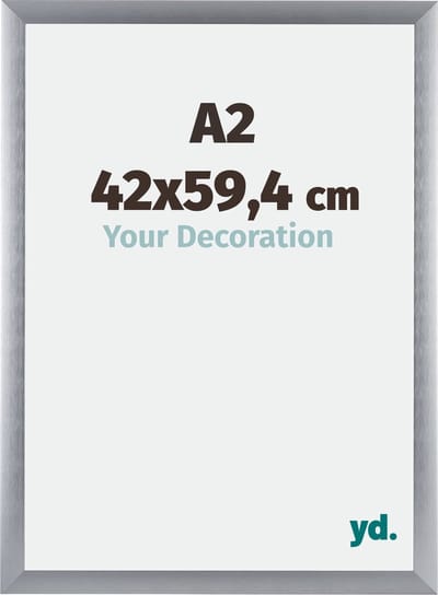 Your Decoration - Fotolijst A2 42x59,4 cm - Aluminium - Zilver Geborsteld - Tucson