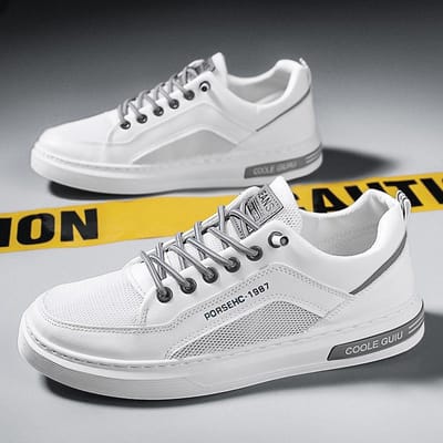 Herenschoenen Heren Nieuwe Lente Herenmode Casual Schoenen Sport Werk Lichtgewicht Platte Board Schoenen 44 gray