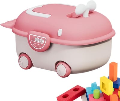 Speelgoed Opbergkist - Opbergmand Kinderen - Speelgoed Opbergen - Liefdevolle Walvisvorm - 22L x 18B cm - Roze