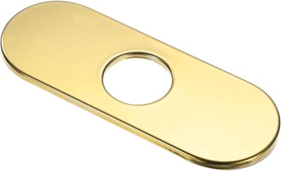 Faucet Cover Plaat voor Badkamer en Keuken, 6 Inch Ovalen Gat, RVS Rosette in Helder Goud