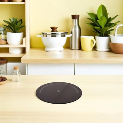 Inductie Glasplaat - Reserveonderdeel Kookplaat - Gelijkmatig Koken - Vlekbestendig Glas - 8 Inch Rond - Lichtbruin