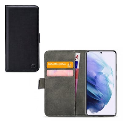 Mobilize Telefoonhoesje geschikt voor Samsung Galaxy S21 Hoesje | Mobilize Classic Gelly Wallet Bookcase Portemonnee | Pasjeshouder voor 2 Pasjes | Telefoonhoesje voor Pinpas / OV Kaart / Rijbewijs - Zwart