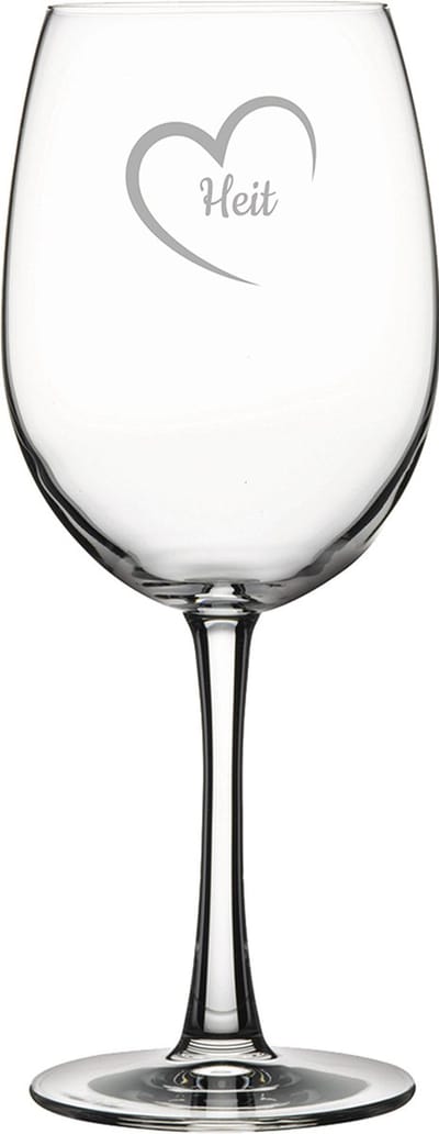 Gegraveerde Rode wijnglas 58cl Heit mei hert