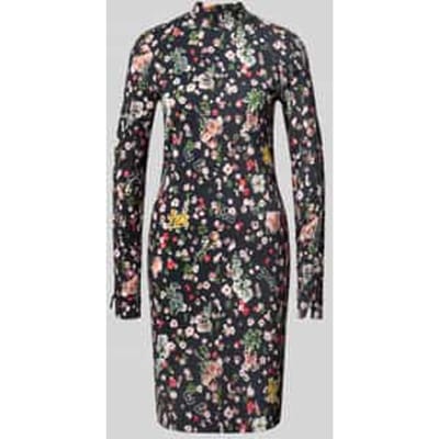 Slim Fit midi-jurk met opstaande kraag