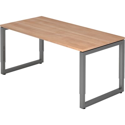REGO 16 G | Bureau - 160 x 80 Tafelhoogte I In hoogte verstelbaar Walnoot/Grafiet