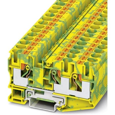 Phoenix Contact 3208745 Aardklem 3-etages 10.2 mm Snelaansluiting Groen, Geel 50 stuk(s)