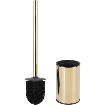 Toiletborstelhouder Kit Roestvrij Staal Vrijstaande Toiletborstel Set voor Badkamer Huis Hoge beige
