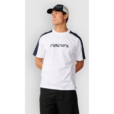 Rip Curl Archive Up Top Panel T-shirt Met Korte Mouwen Wit S Man