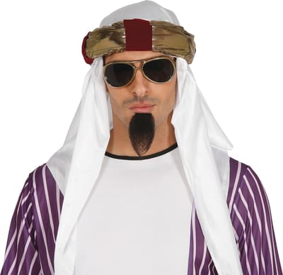Fiestas Guirca Sultan/Sjeik tulband met sjerp - goud - 1001 nacht Arabische verkleed accessoires