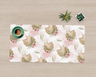 Coloray Bureau Onderlegger - Bloemencompositie Bureau Pad - 90 cm x 45 cm - Roze Bureau Onderlegger - Bureau Mat - Bureaumat - Onderlegger Bureau - Bureau Onderlegger Groot