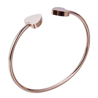 Marama - Armband Hearts Rosé Goud - bangle - buigbaar - damesarmband - rosé gold plated - hartjes