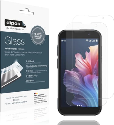 dipos – 2x Matte Pantserfolie geschikt voor BLKE S 18 Pro Mini Smartphone | 9H Screenprotector