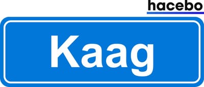 Hacebo - Plaatsnaam Sticker - 29x10 CM - Kaag sticker - Verkeersborden sticker - grappige cadeaus - Kaag