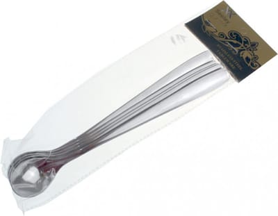 Sorbetlepels - IJslepels - Dessert Lepels - 19 cm Lang - Keuken - Zware Kwaliteit - RVS - VoordeelSet 6 stuks