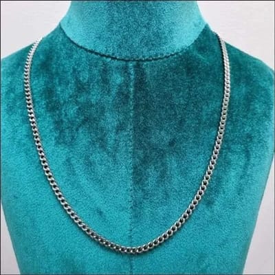 Aramat Jewels | Halskettingen | Moderne Zilverkleurige Gourmet Ketting RVS | 5mm / 60cm |60cm | | Staal | Volwassenen | Verkleurd niet