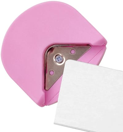 1 stuk- Mini Perforator- hoekpons- Bureau Perforator-Dagelijkse papierperforator- Corner punch - Corner Rounder - Corner Chomper- voor Mappen En Ringbanden- multifunctioneel en draagbaar-PVC-roze
