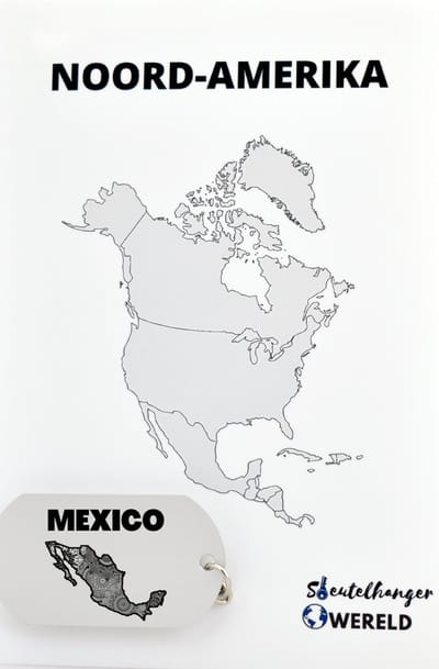Mexico Sleutelhanger inclusief kaart – mexico cadeau – beste land- Leuk kado voor je Vriend om te geven - 2.9 x 5.4CM
