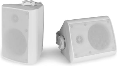 Speakerset voor binnen en buiten - Power Dynamics BGO40 witte 4-inch speakerset voor tuin, terras of verranda - IP56