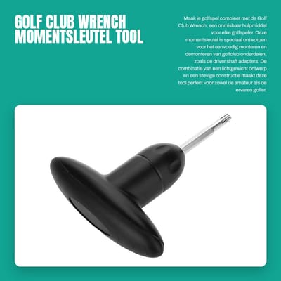 Dailygoods - Golf Club Wrench - Momentsleutel Tool - Lichtgewicht en Draagbaar - Zwart - Golf Torque Tool - Geschikt voor Golfclubs - 11 Centimeter