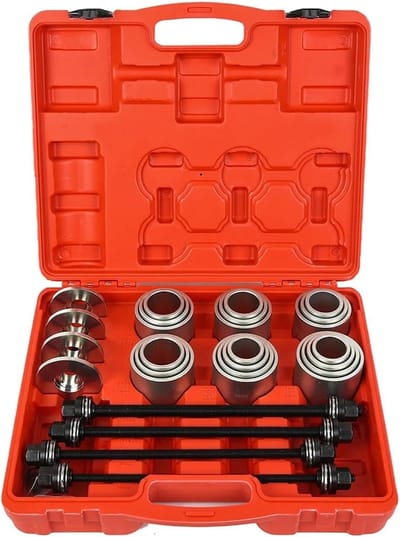 Lager Pers Kit - Busgereedschap Set - Auto Onderhoud - Precisie Bewerking - 28 Delig - Zilver