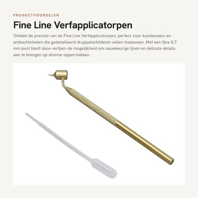 Dailygoods- Verfapplicatorpen 0,7 mm - Aluminium Ontwerp - Fijne Lijnverfpen - Verfbenodigdheden - Druppelschilderen - Voor Kunstenaars/Ambachtslieden - Verfpen