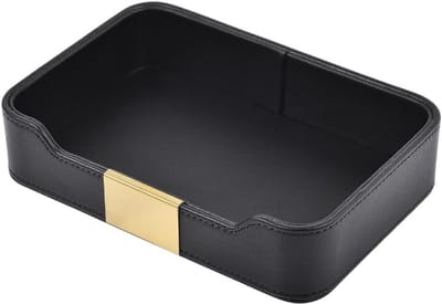 Elegante PU Leren Organiser Tray voor Cosmetica, Sieraden en Persoonlijke Spullen - Ideaal voor Nachtkastje en Bureauopberging
