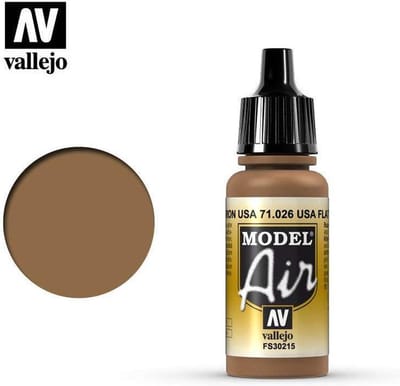Vallejo Hobbyverf Acrylverf - 71026 Model Air US Flat Brown - Acryl Verf flesje - 17 ml