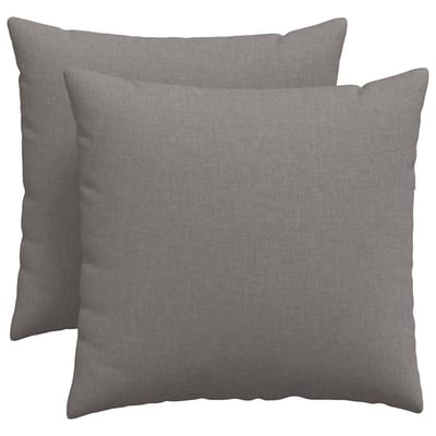 vidaXL - Zitkussens - 2 - st - Stof - Taupe - 50 - x - 50 - cm