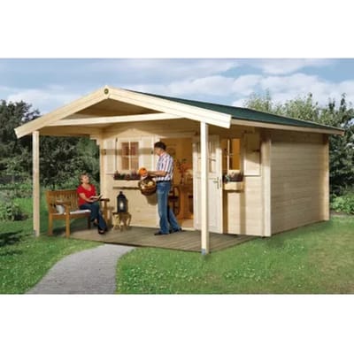 Weka Tuinhuis Met Overkapping 110 Type A Gr1 380x500cm
