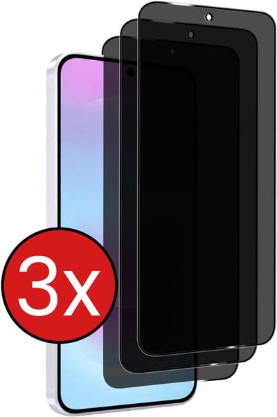 Screenprotector - 3 Stuks - Geschikt voor Samsung Galaxy A37 - Privacy Filter - Beschermglas - Gehard Glas - Tempered Glass - Screen Protector