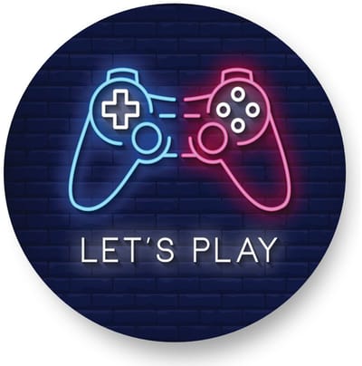 20x Game Controller stickers - Traktatie stickers - Verjaardag stickers - Gamen - Controller - Lets Game - Sluitstickers - Kinderfeest Traktatie - Uitdelen - Uitdeeltraktatie - Wensetiket - Rond - 40mm - Glossy sticker