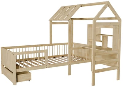 Kinderbed Yari - Incl. Tafel en Lade - Naturel