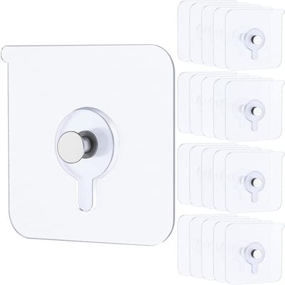 TOVBMUP 20 stuks fotolijsthaken - Transparante zelfklevende fotolijsthaken - Geen boren nodig - Maximaal draagvermogen 5 kg - Geschikt voor fotolijsten, posters, foto's en decoratieve schilderijen