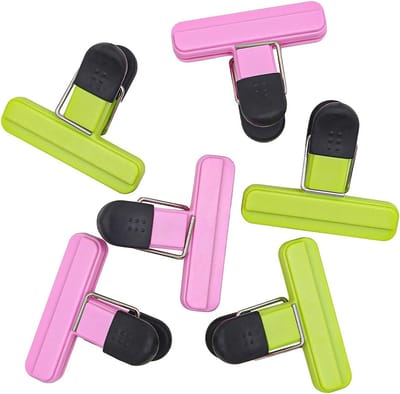 Set van 6 Herbruikbare Voedselzak Clips voor Luchtdichte Bewaring van Snacks, Koffie en Aardappelen - Ideaal voor Thuis, Keuken, Reizen en Kamperen