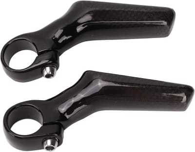 Fietsstuur Eindstukken - Stuur Grips - Comfortabel Fietsen - Ergonomisch Koolstofvezel - 222 mm - Glanzend