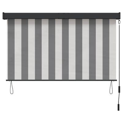 vidaXL - Rolgordijn - Antraciet - en - Wit - 100 - x - 250 - cm - Stof - en - Aluminium
