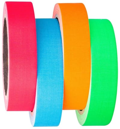 Lichtgevend plakband, 4 rollen fluorescerend tape van 5 m lang, zelfklevend voor trappen, muren en waarschuwingen