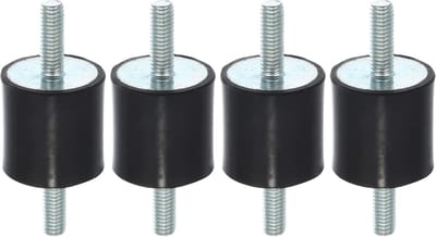 4x M6 Trillingsdempers Rubber Blokken Machine Montage Isolatie Geluidsdemping