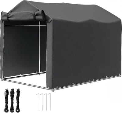 Tuin Opbergtent - Fietsenschuur Tent - Buiten Spullen Opbergen - Waterdicht UV-Bestendig - 2.2 x 1.6 m - Donkergrijs