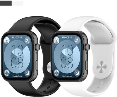 Stravo 2-Pack Classic Siliconen Bandjes Geschikt voor geschikt voor Huawei Watch Fit 5 / Watch Fit 5 Pro / Watch Fit 4 / Watch Fit 4 pro / Watch Fit 3 – Zacht & Comfortabel Horlogeband – Zwart + Wit