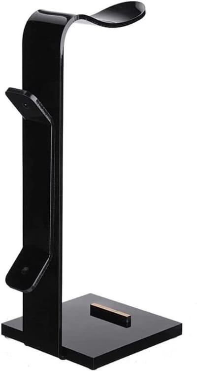 Koptelefoon Standaard - Bureau Houder - Bureau Organisatie - Ingebouwde Organizer - 25 cm Hoog - Zwart