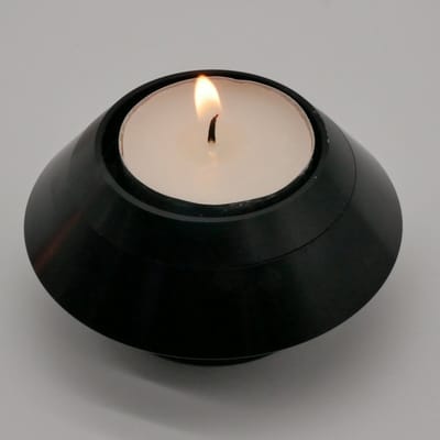 Mini urn - Waxinelichthouder - Zwart - Kaars