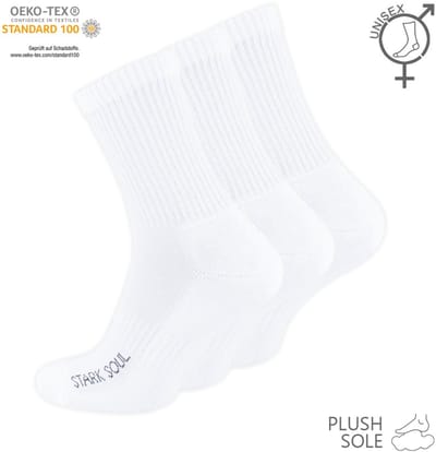 3paar Sportsokken Wit maat 35-38 Oeko-Tex standard 100 , 80%katoen
