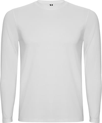 Wit Herenonderhemd met lange mouwen met ronde kraag in ribboord, 2XL - Soul