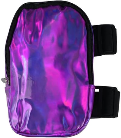 longziming -Holografische Dijbeen Tas - Reflecterende Beenbuidel - Sport Heuptas - Verstelbare Pasvorm - Waterbestendig Ontwerp - PU-Leder - Lichtgewicht Constructie - Ideaal Voor Outdoor Activiteiten - 1 Stuk