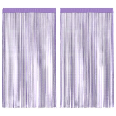 vidaXL - Koordgordijnen - 2 - st - 100x250 - cm - paars